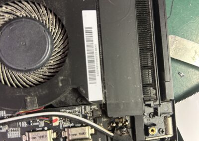 Foreign object damaged motherboard